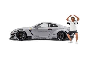 Nissan GT-R (R35) W/ Liberty Walk Body kit 2.0 2024 mit Figur - S1805821  Solido 1:18 Metallmodell
